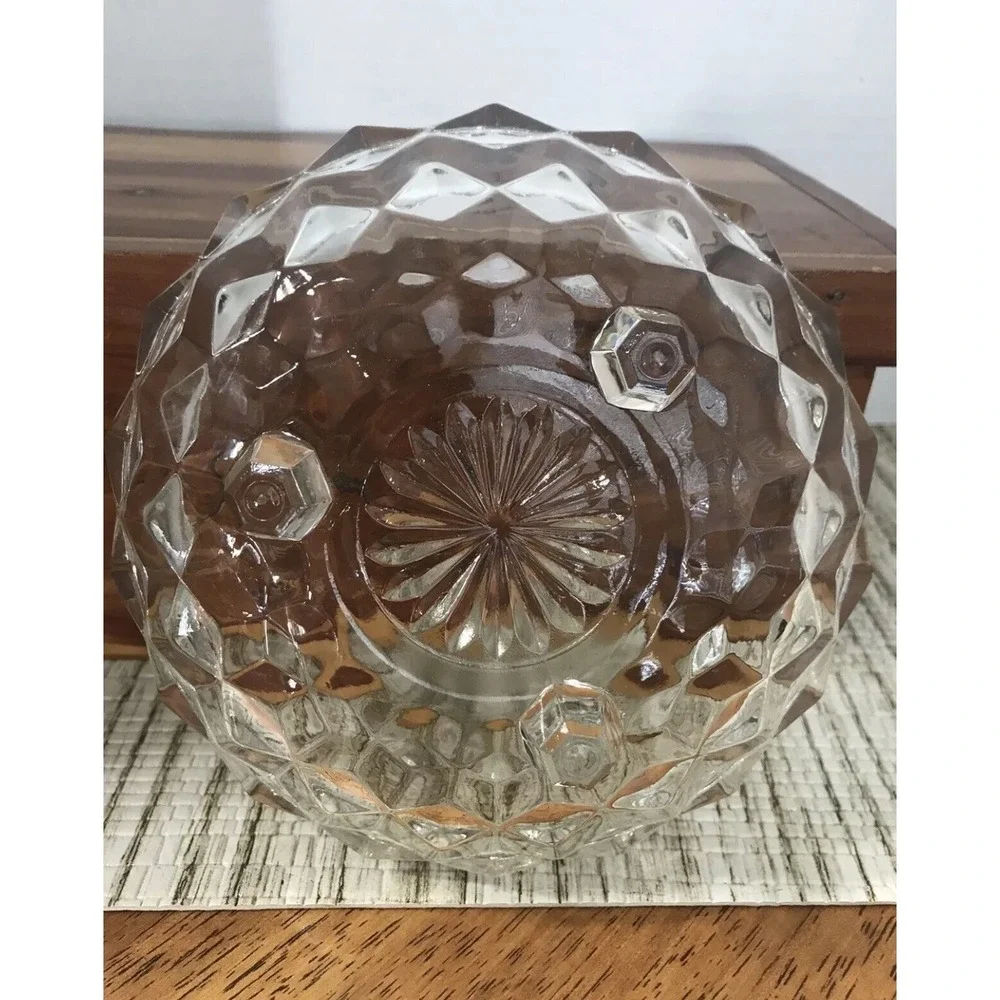 Vintage Fostoria Candy Nut Trinket Dish Bowl Footed Scalloped Edge‎